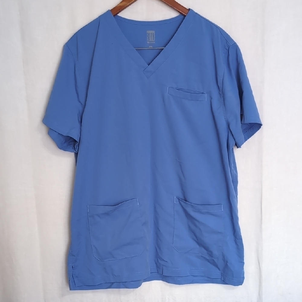 Rothwear Med Couture Insight Men's 3 Pocket Scrub Top Ceil Size Extra Large - Picture 1 of 5